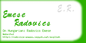 emese radovics business card